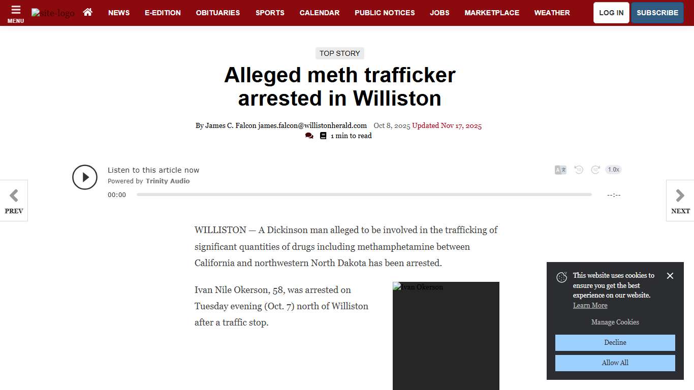 Alleged meth trafficker arrested in Williston Local News willistonherald.com
